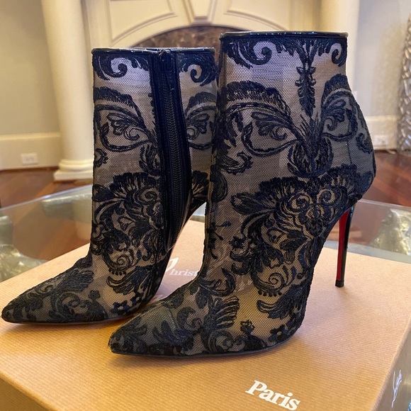 Christian Louboutin Gipsey Bootie 100 Rete/Dent
